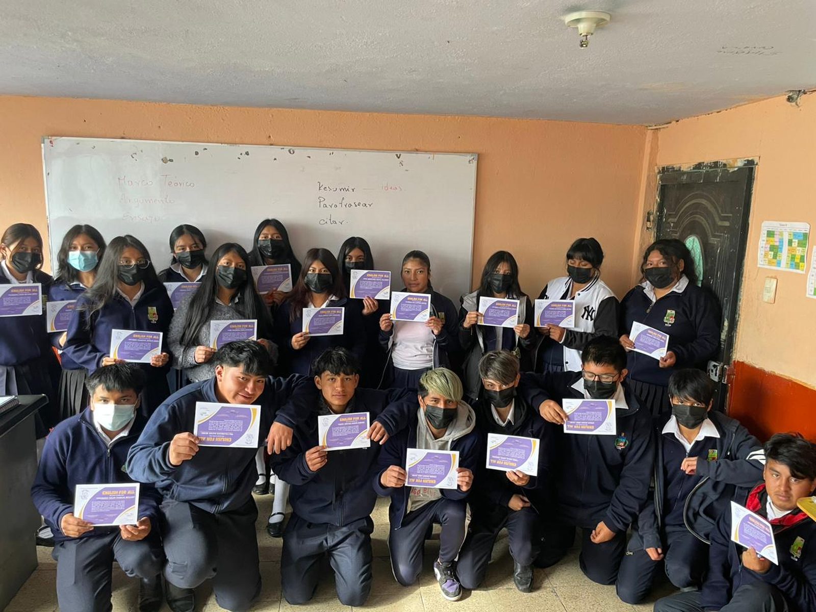 English for All community celebrating learning milestones